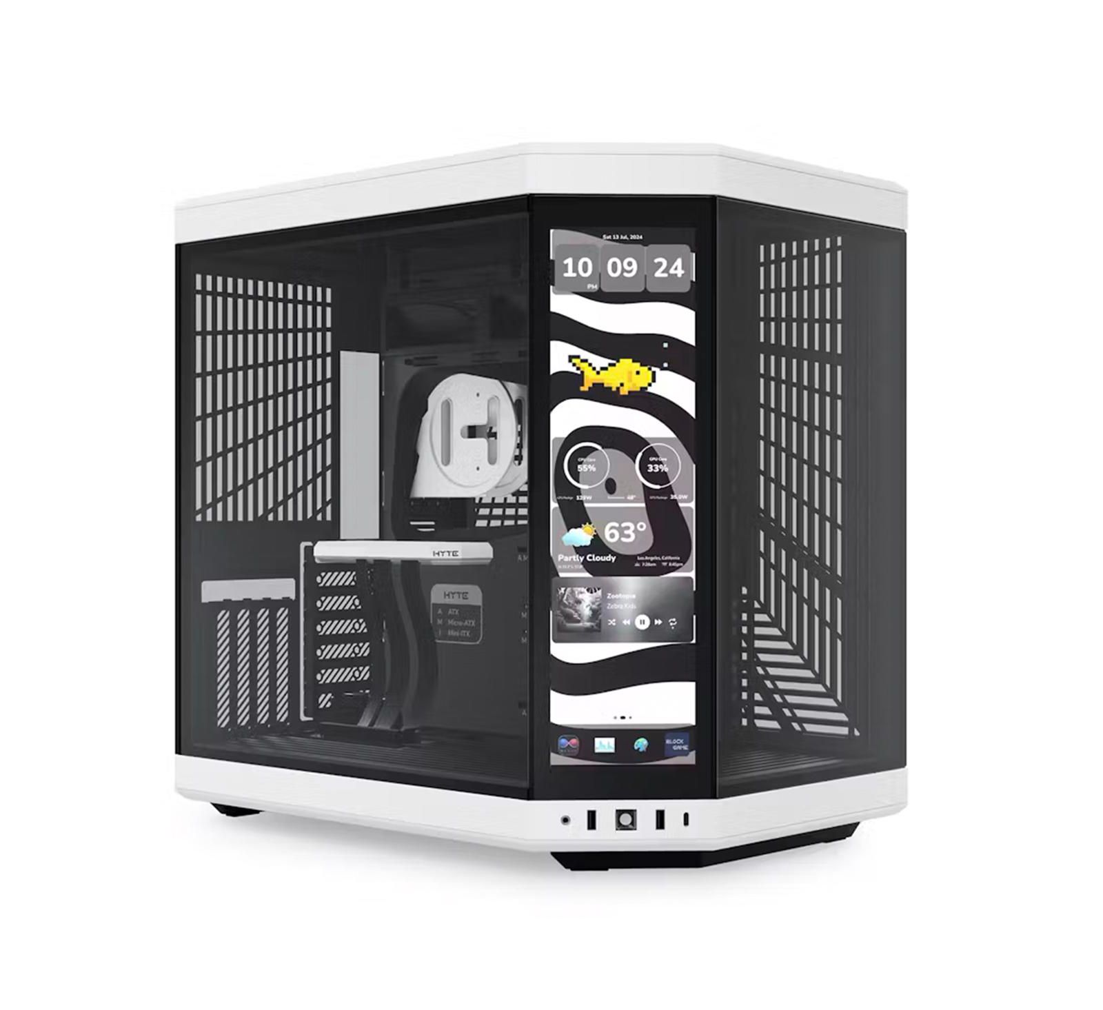 Современный корпус для ПК HYTE Y70 Touch Infinite с интегрированным сенсорным 2.5K LCD экраном
