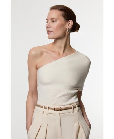 Karen Millen Women's Knitted One Shoulder Top