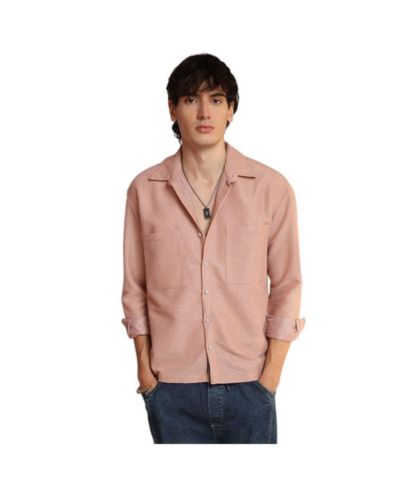 Campus Sutra Мужская рубашка Chevron-Woven Utility