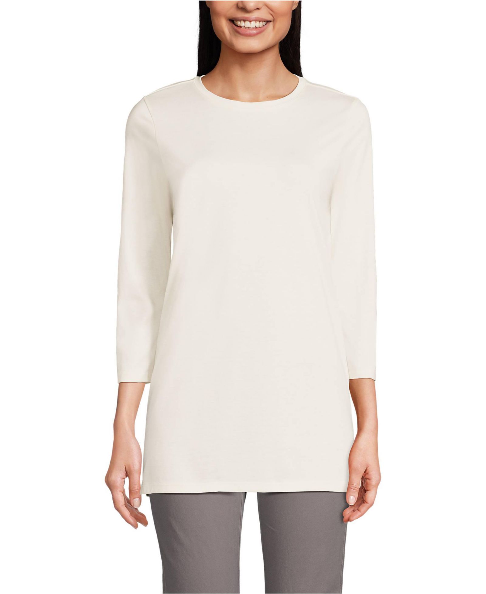 Lands' End Women's Sleeve Cotton Supima Tunic
