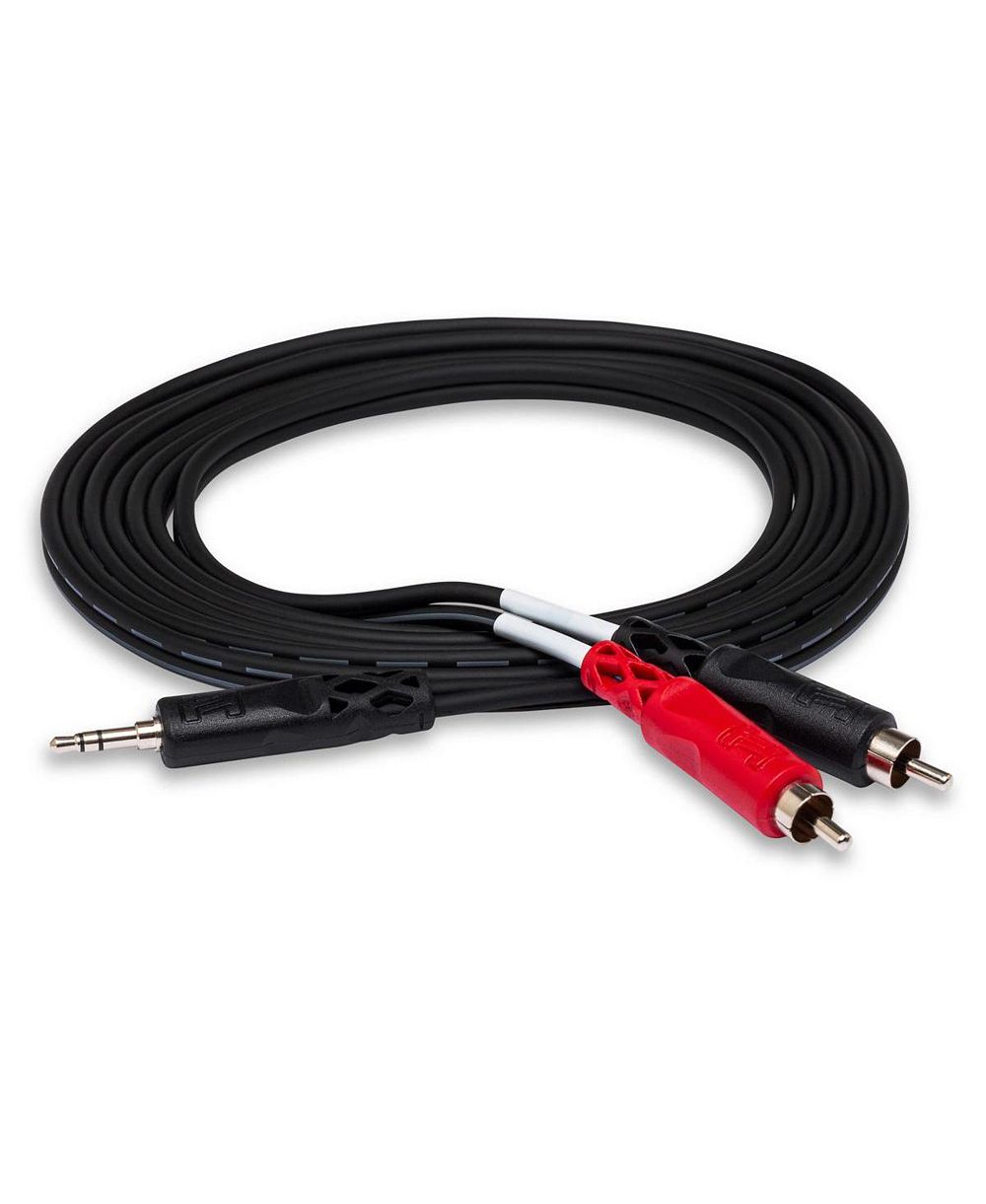 Аудиокабель Hosa Technology 15' 3,5 мм TRS джек-мужской к двум RCA джекам-мужстым стерео разветвитель