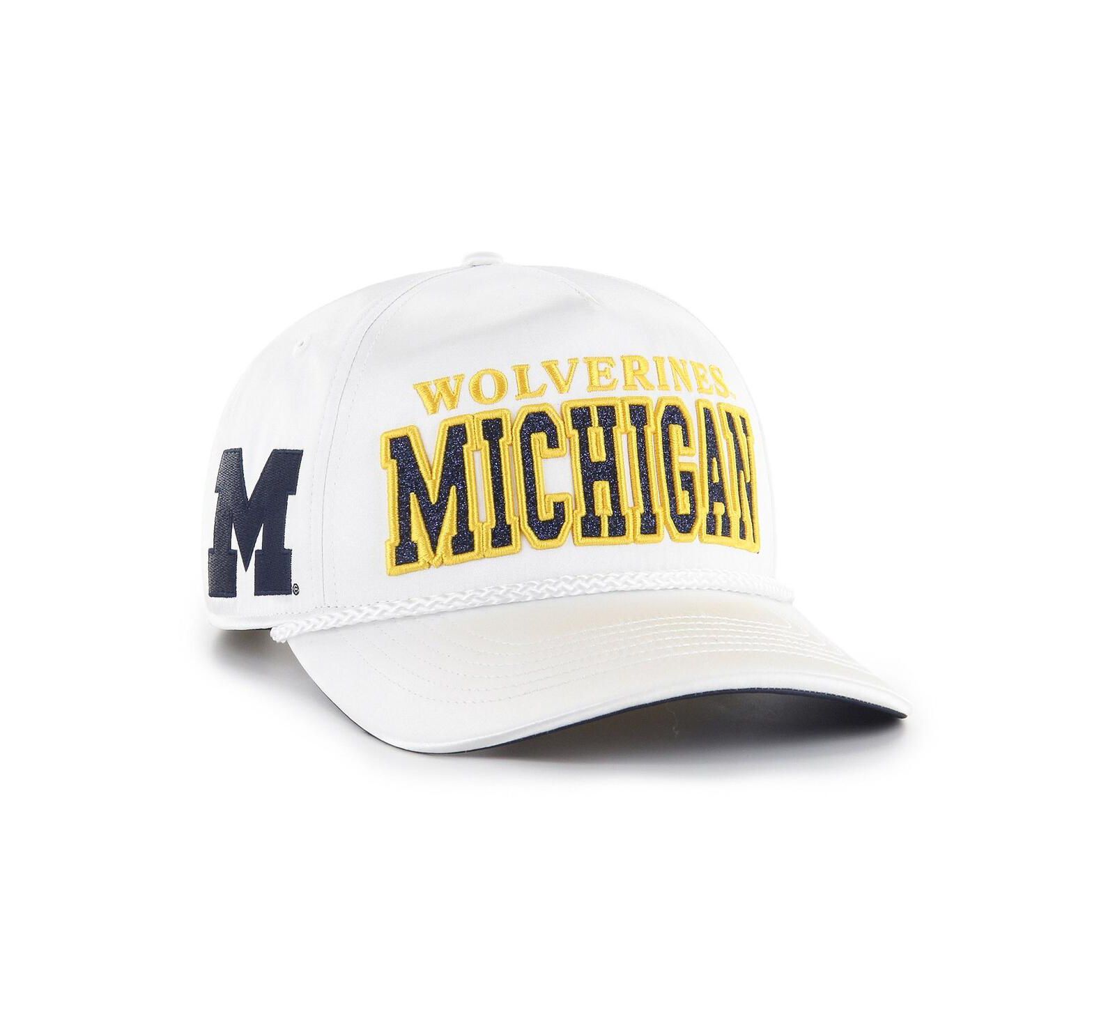 '47 Women's Brand White Michigan Wolverines Outspoken Hitch Adjustable Hat