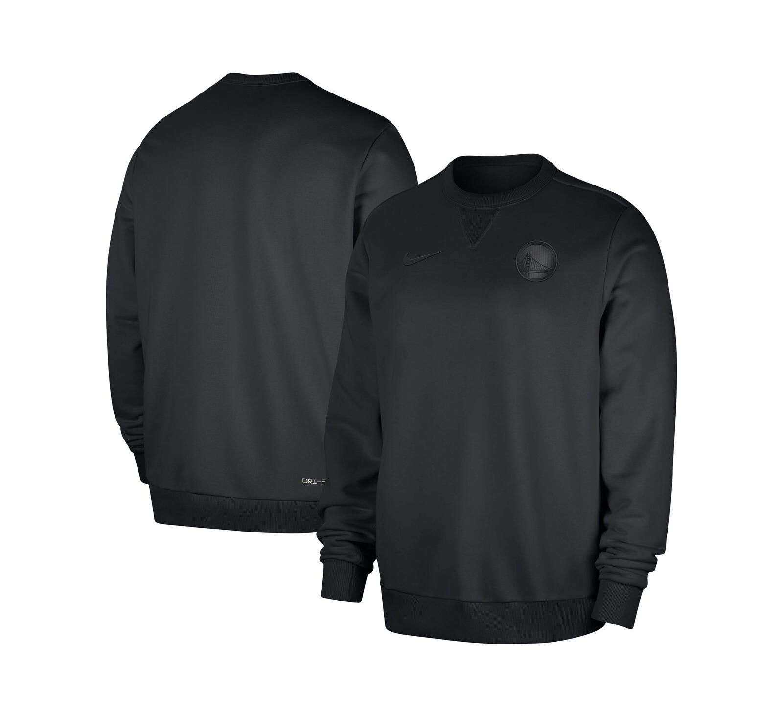 Nike Мужская спортивная толстовка pullover Authentic Standard Issue Golden State Warriors, черная