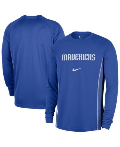 Мужская джерси Nike Dallas Mavericks 2025/26 Authentic Pre-Game Legend Dri-FIT Long Sleeve Shooting Shirt Blue