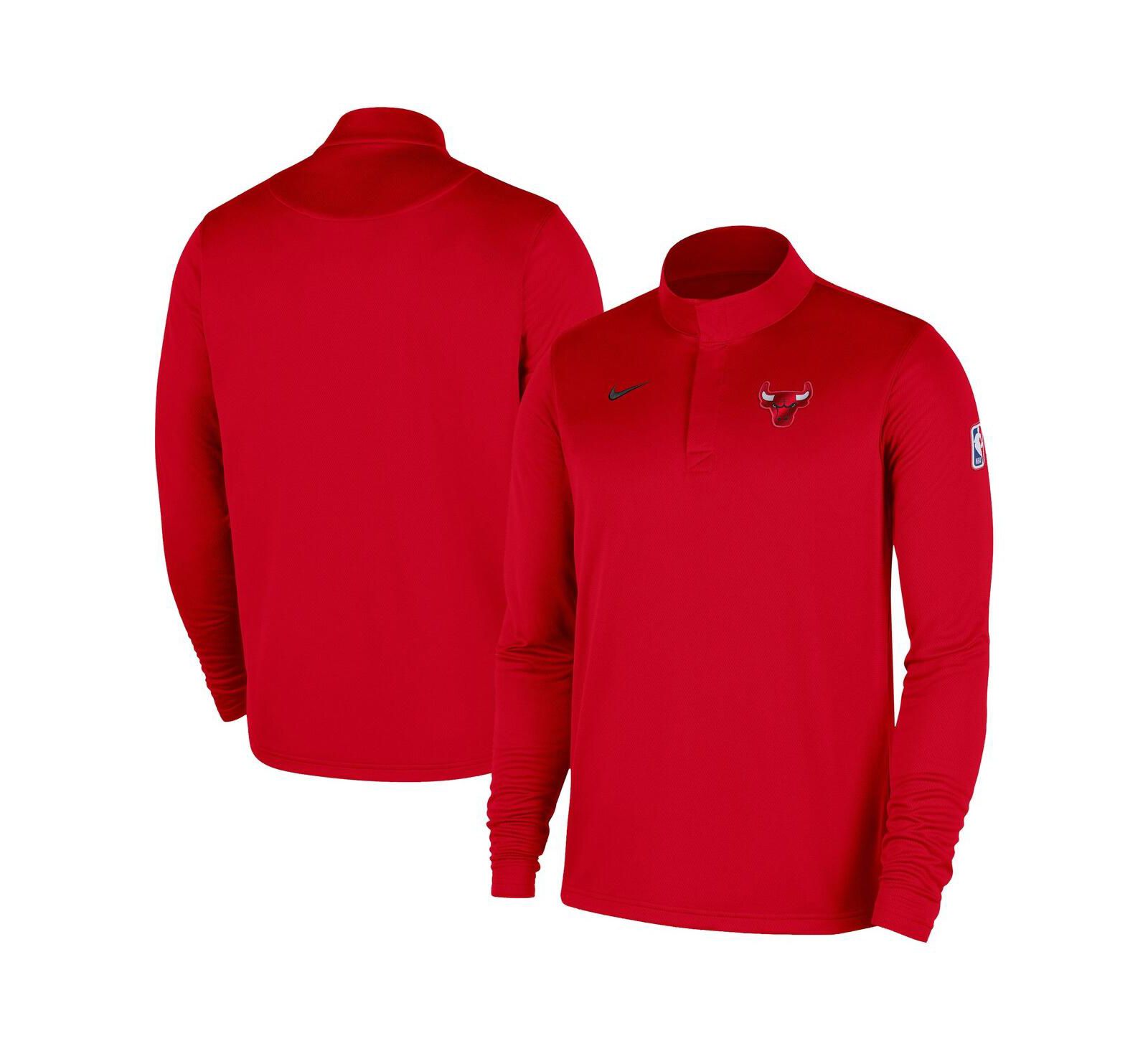 Мужская спортивная кофта Nike Red Chicago Bulls 2025/26 Authentic Coaches Quarter-Zip Dri-Fit