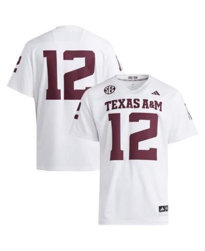adidas Men's 12 White Texas A&M Aggies Premier Jersey