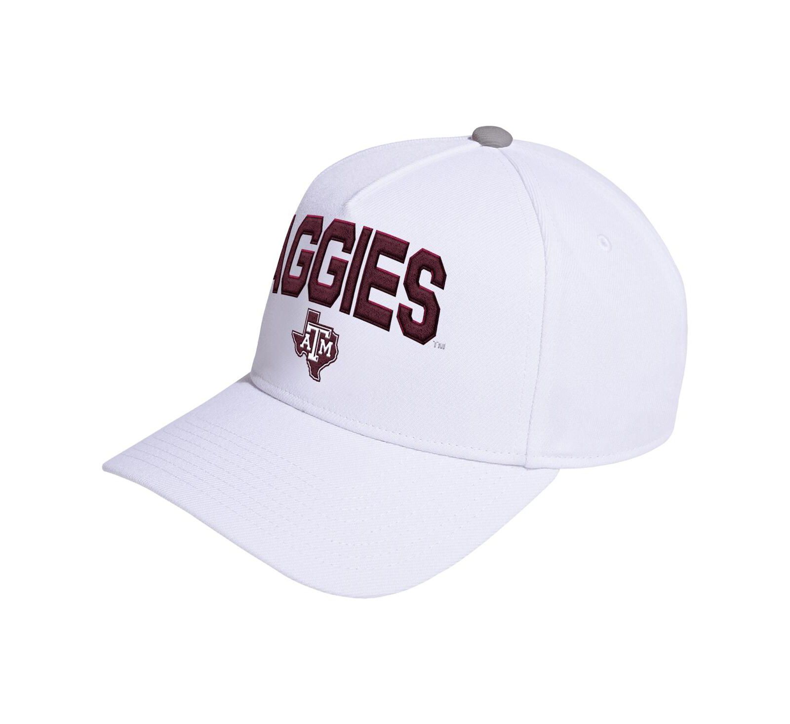 Adidas Men's and Women's White Texas A&M Aggies Locker Room A-Frame Adjustable Hat