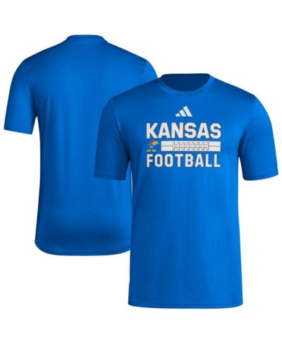 Adidas Men's Royal Kansas Jayhawks Locker Laces Out Pre-Game T-Shirt