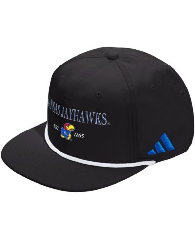 Adidas Men's and Women's Black Kansas Jayhawks Seasonal Rope Adjustable Hat
