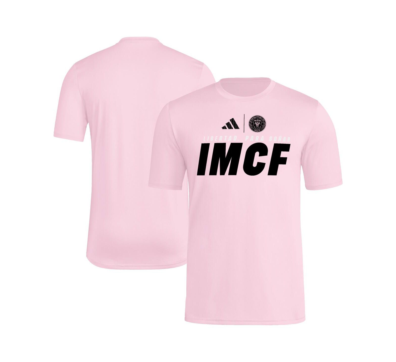 Adidas Men's Light Pink Inter Miami CF 2025 Club World Cup Pre-Game T-Shirt