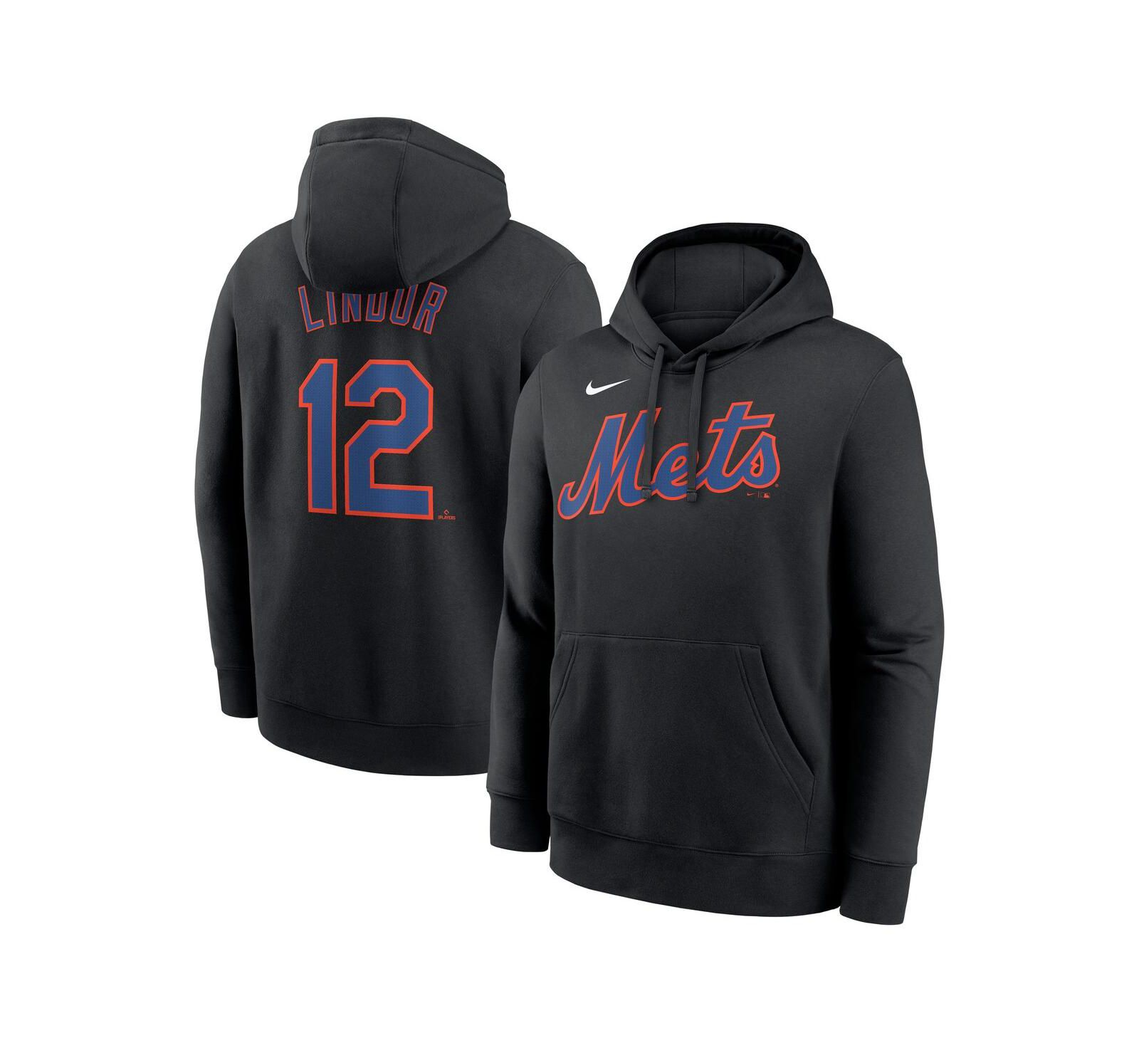 Nike Мужской худи Francisco Lindor Black New York Mets Player Name & Number Club