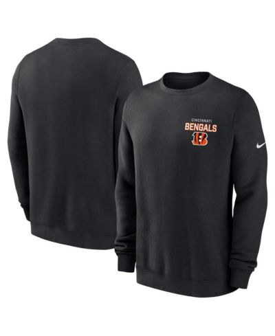 Nike Men's Black Cincinnati Bengals Primetime Club Fleece Pullover Sweatshirt