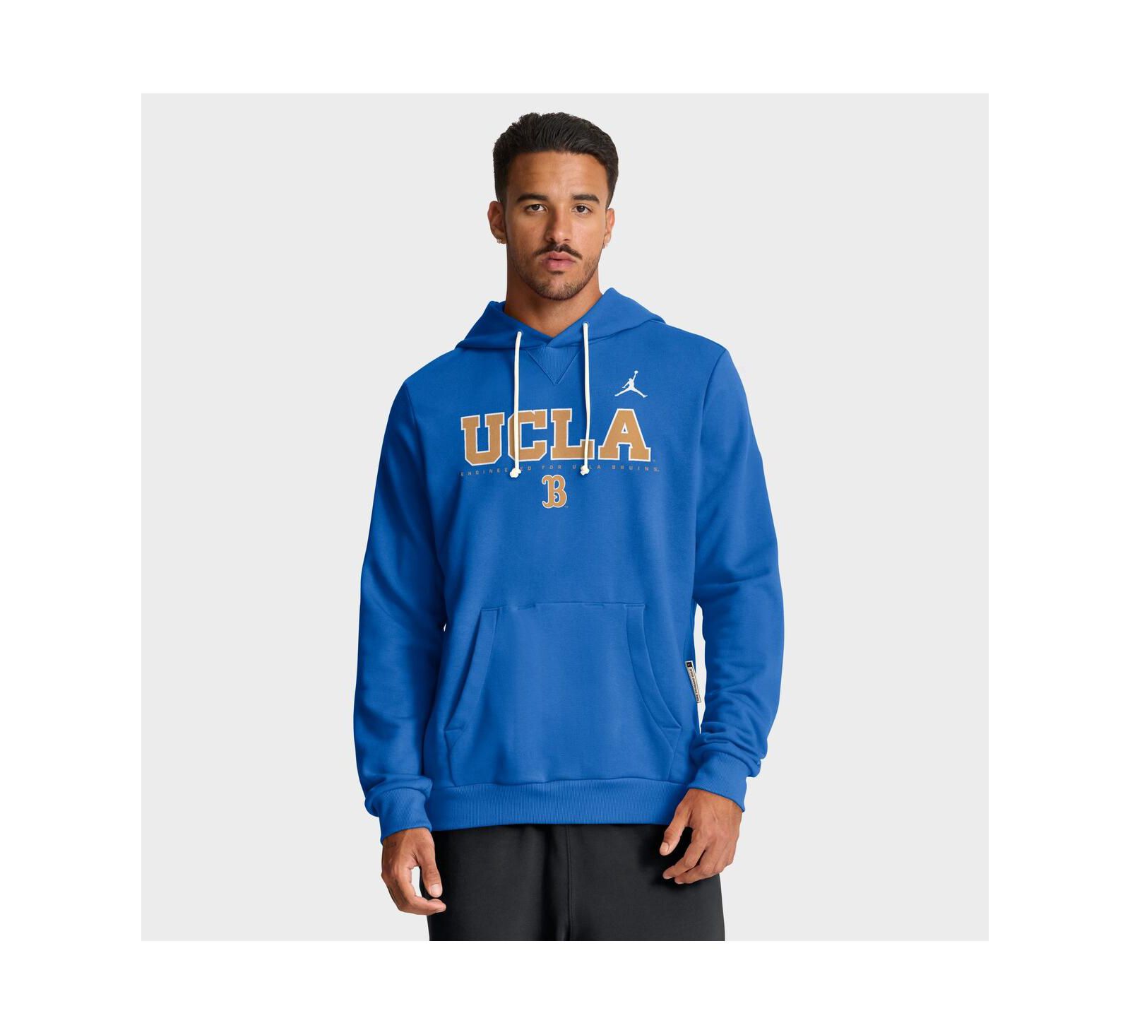Мужское худи Jordan UCLA Bruins 2025 Sideline Standard Issue Dri-FIT Blue