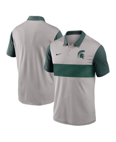 Nike Мужская рубашка-поло Michigan State Spartans Vapor Performance серая/зеленая