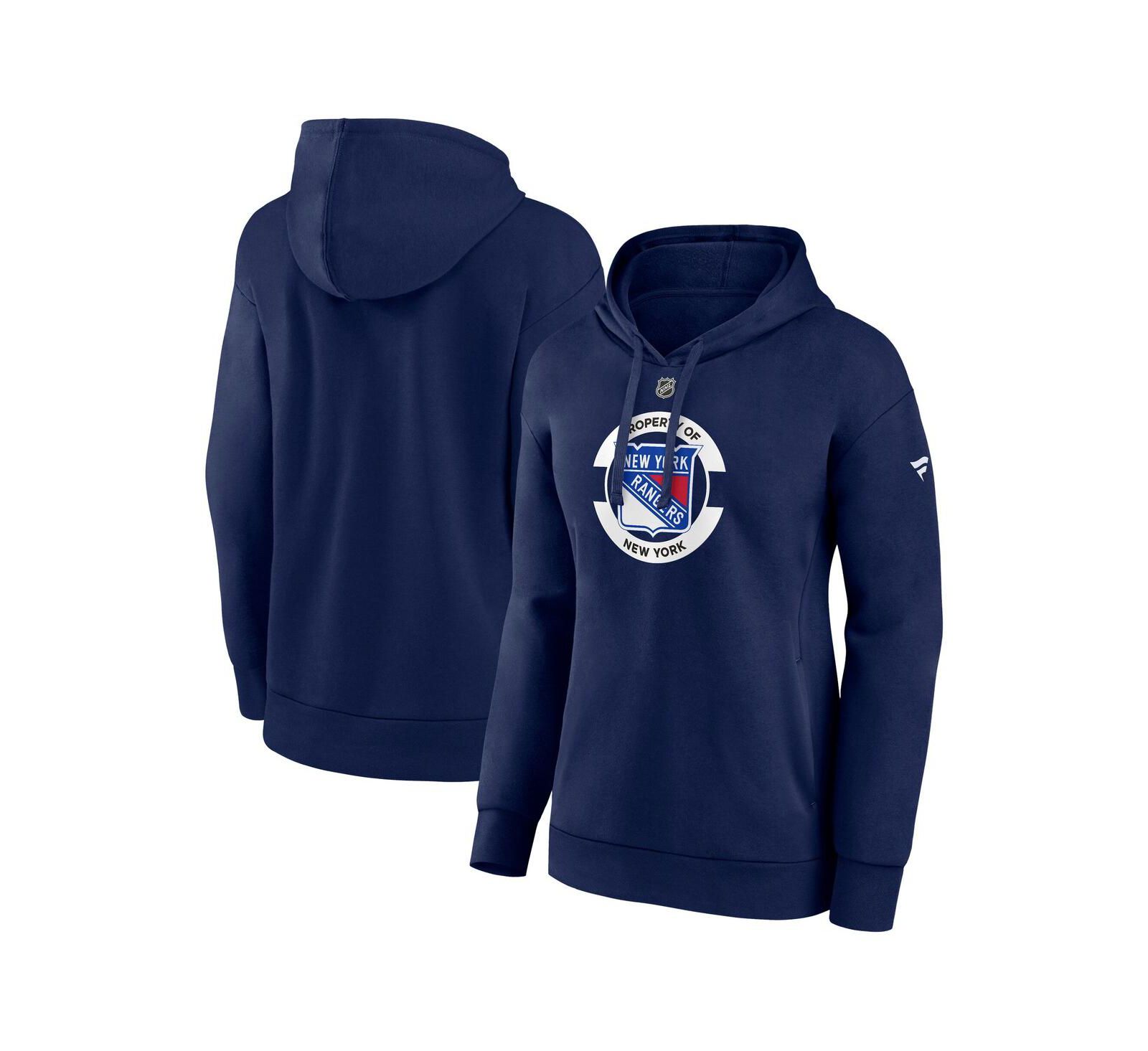 Fanatics Women's Navy New York Rangers Authentic Pro Core Secondary Fleece Pullover Hoodie