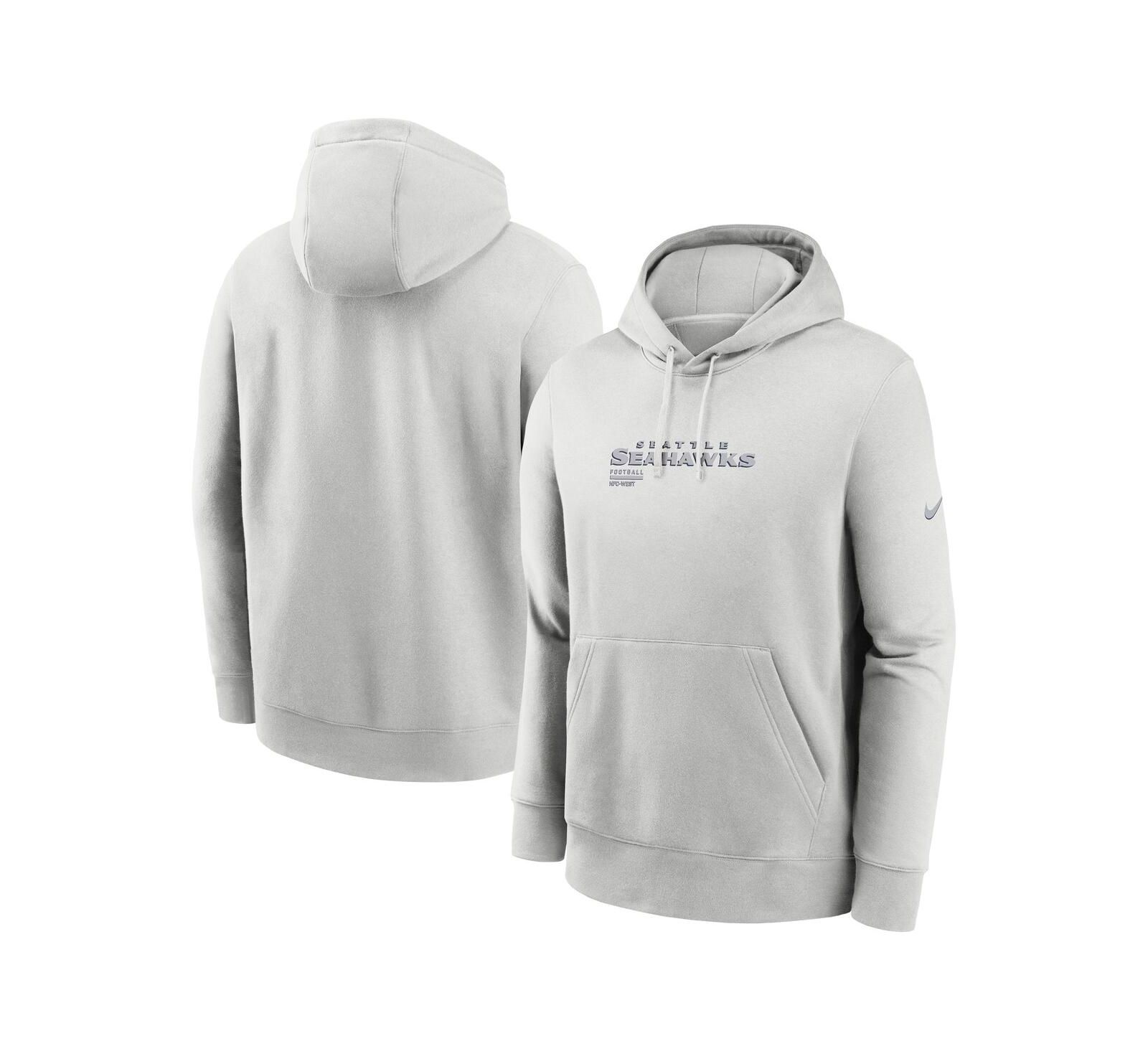 Nike Men's Gray Seattle Seahawks Edge Pack French Terry Club Pullover Hoodie