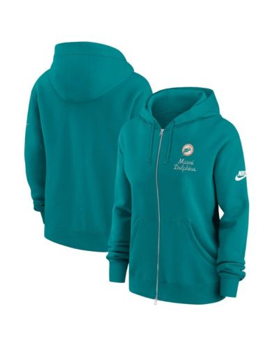 Худи Nike Women's Aqua Miami Dolphins Phoenix Rewind Full-Zip
