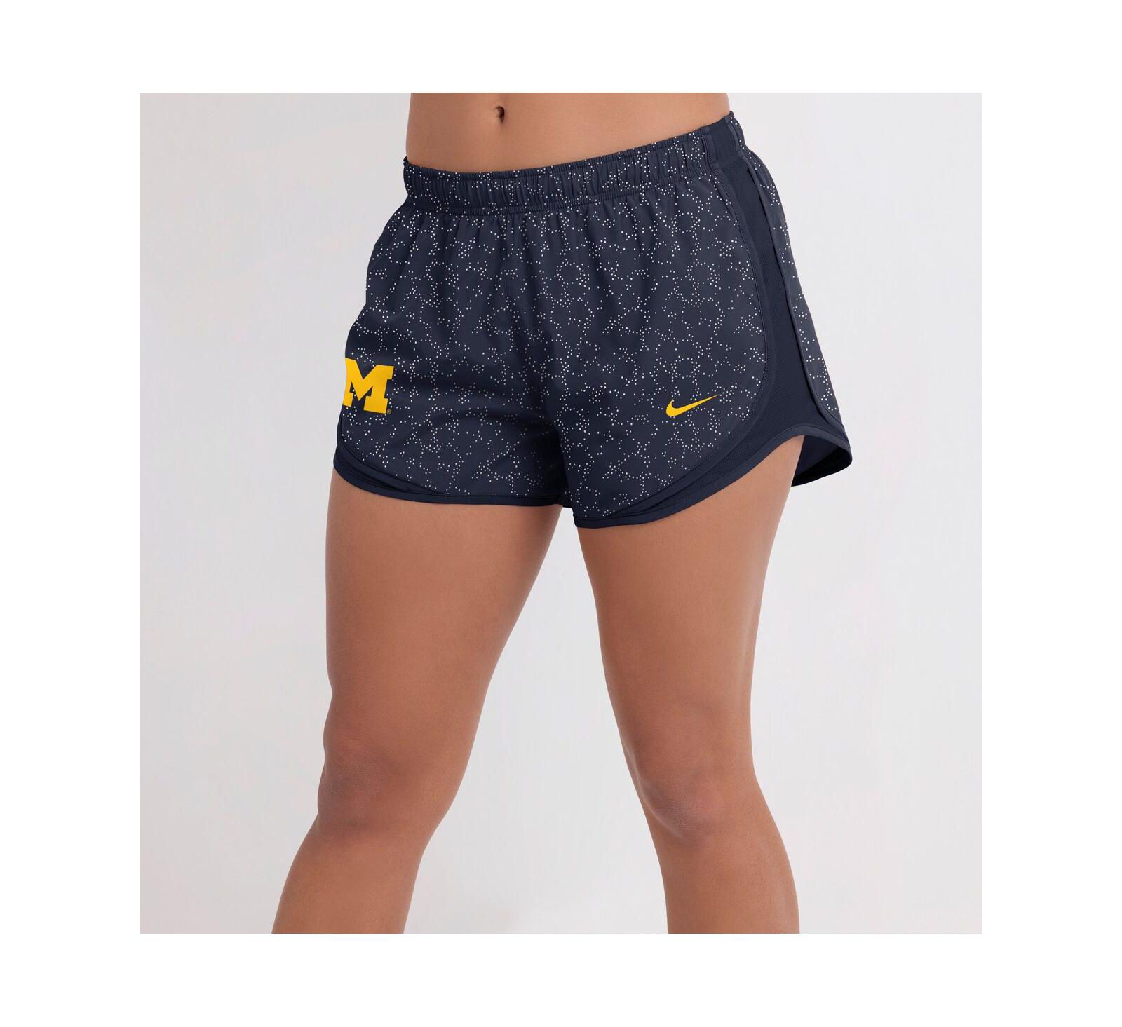 Nike Женские шорты Michigan Wolverines Tempo Pattern Dri-FIT Navy