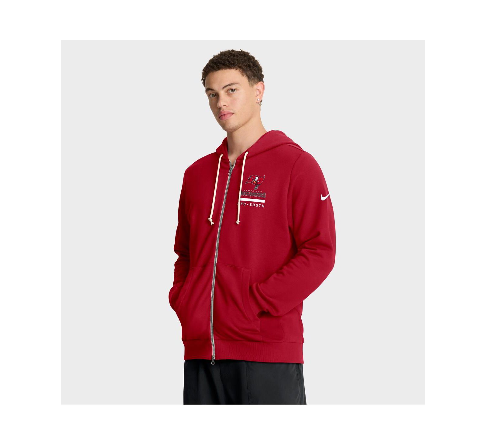 Nike Men's Red Tampa Bay Buccaneers Sideline Standard Issue Utility Player Dri-FIT Full-Zip Hoodie