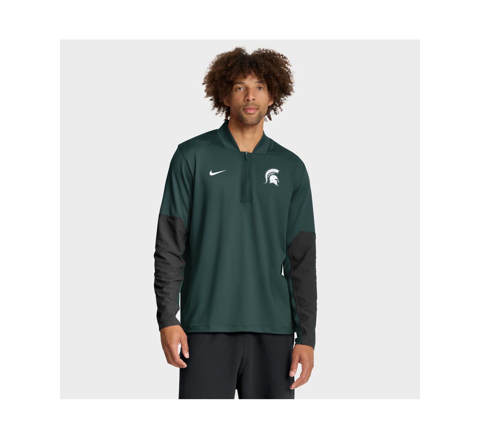 Мужская толстовка Nike Michigan State Spartans One Goal Performance Half-Zip Pullover Green