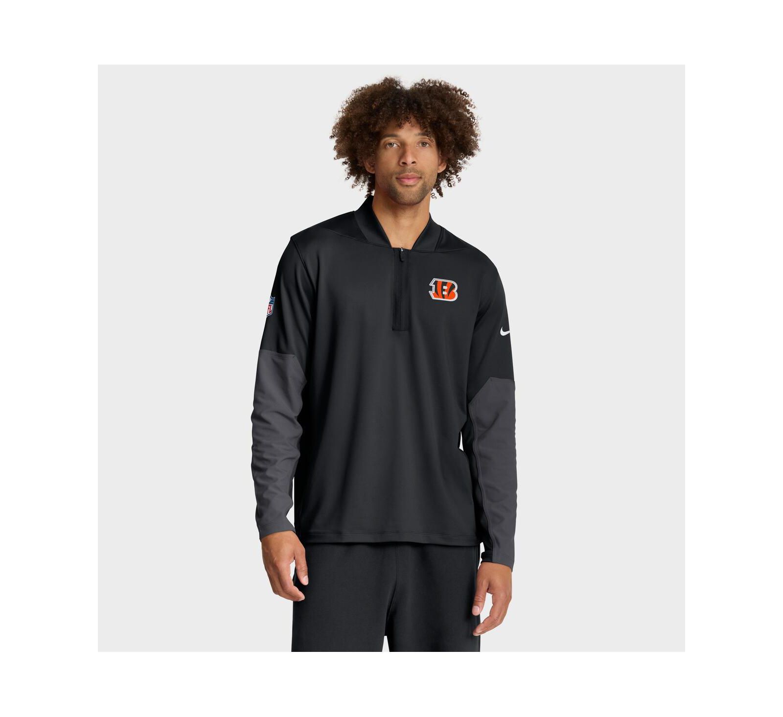 Мужская джерси Nike Cincinnati Bengals Dri-FIT, полумолния, черная