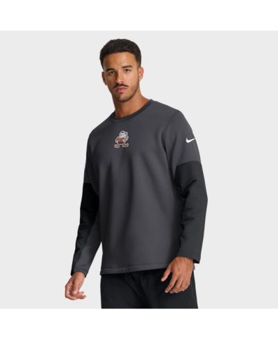 Nike Men's Anthracite Cleveland Browns Sideline Scripted to Win Performance Long Sleeve T-Shirt