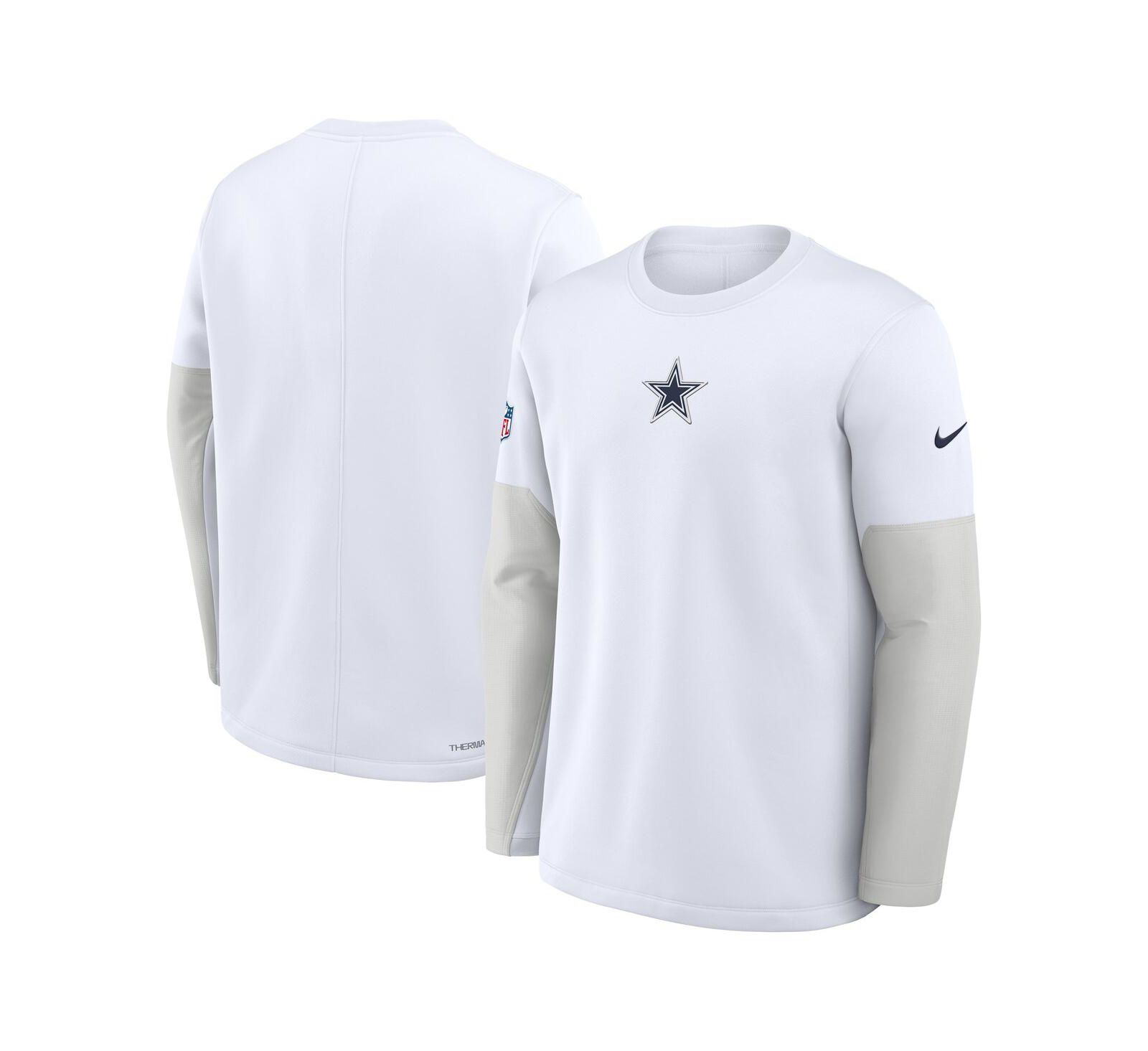 Nike Men's White Dallas Cowboys Sideline Scripted to Win Performance Long Sleeve T-Shirt