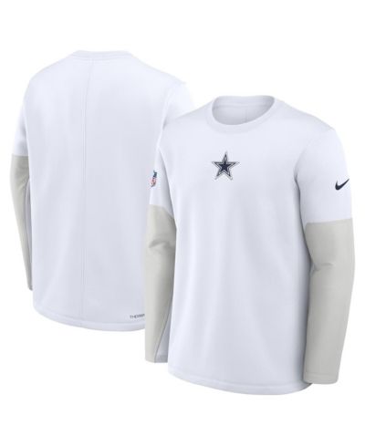 Nike Мужская футболка с длинным рукавом Dallas Cowboys Sideline Scripted to Win, белая