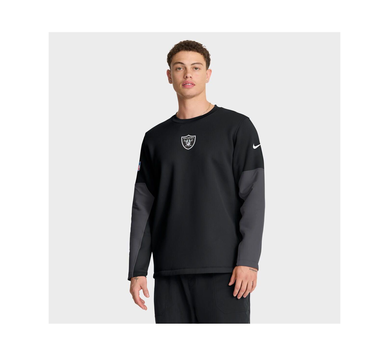 Nike Men's Black Las Vegas Raiders Sideline Scripted to Win Performance Long Sleeve T-Shirt