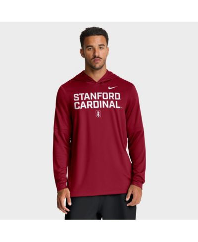 Nike Men's Cardinal Stanford Cardinal 2025 Sideline Dri-FIT Long Sleeve Hoodie T-Shirt