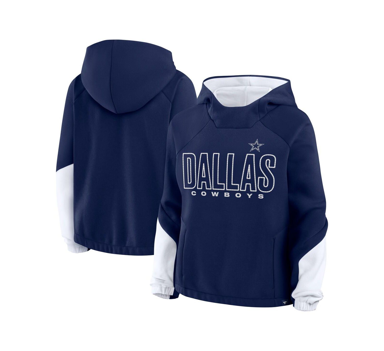 Женское худи Fanatics Dallas Cowboys Play Clock Bling Navy