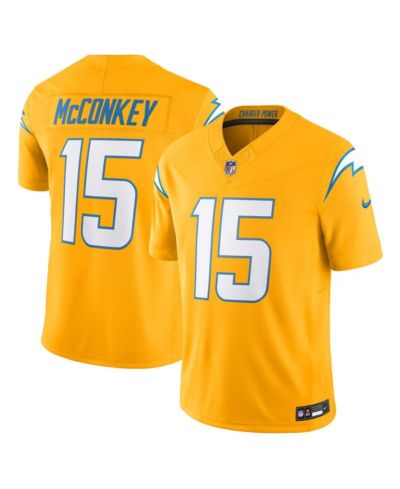 Мужское джерси Nike Ladd McConkey Gold Los Angeles Chargers Alternate Charger Power Vapor F.U.S.E. Limited
