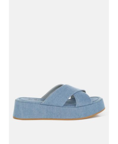 Женские слипоны London Rag Karbi Denim Flatform