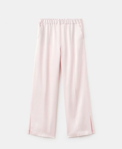 Mango Women's Side Slit Satin Pants