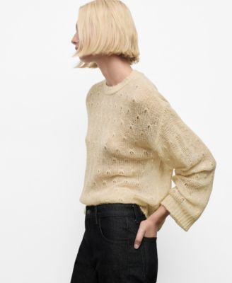 Женский вязаный свитер Mango Lace Pattern Knit