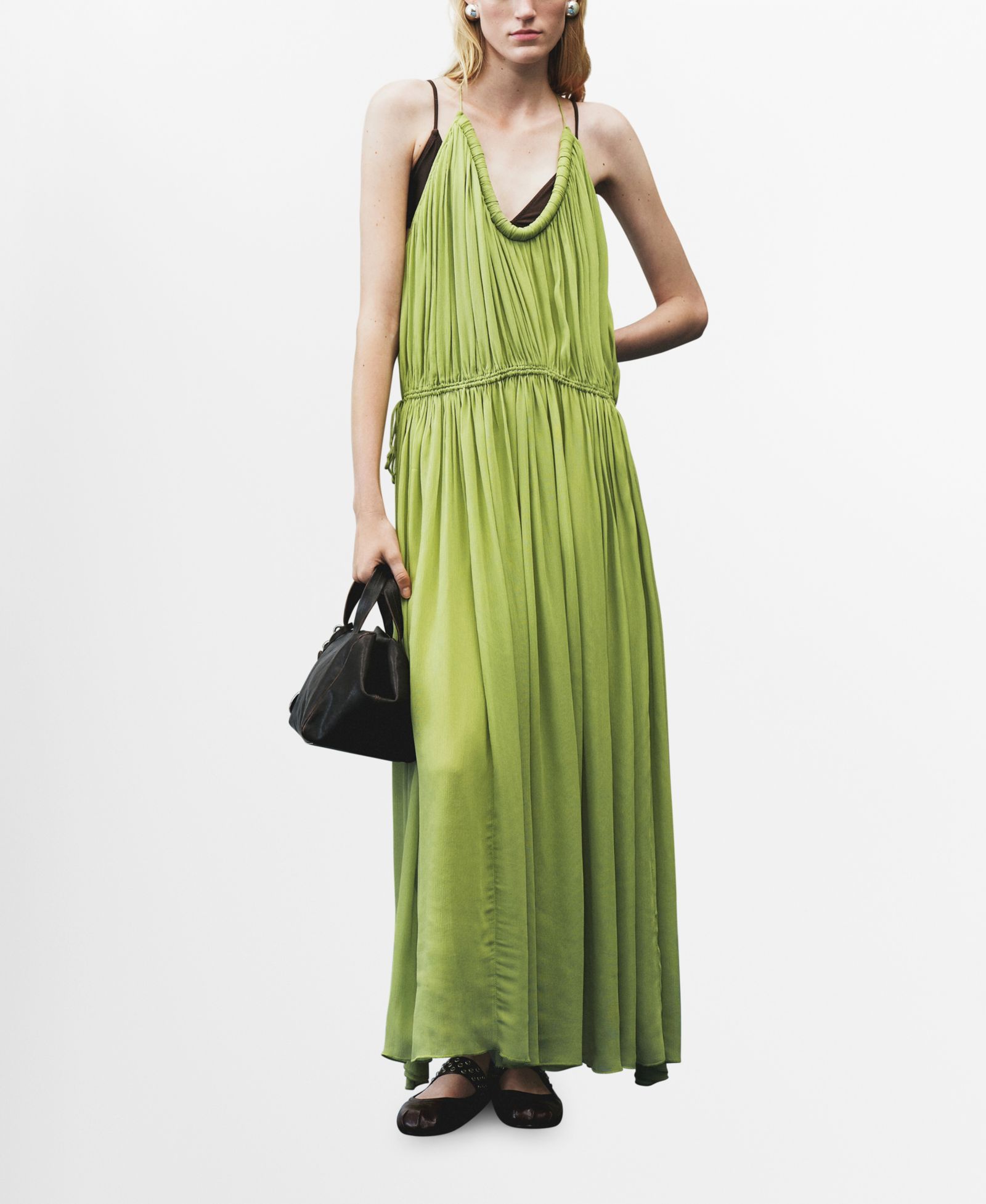 Женское плиссированное платье Mango Oversized