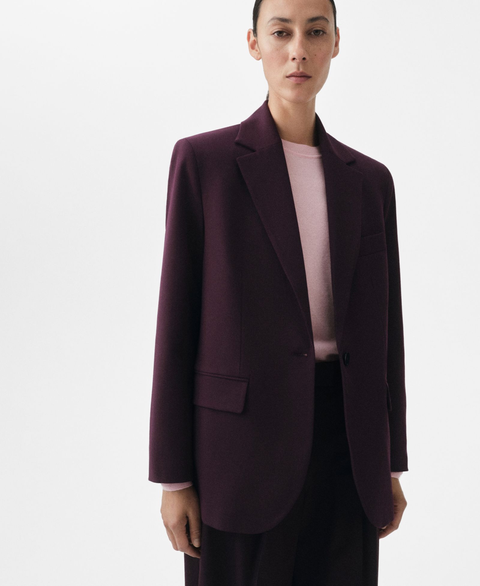 Mango Women's Selection Wool-Blend Suit Blazer