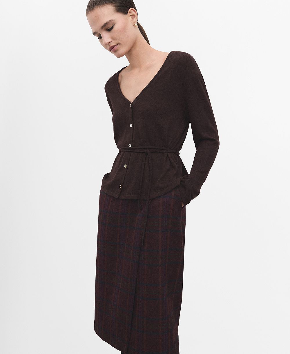 Вязаный кардиган Mango Women's с бантом