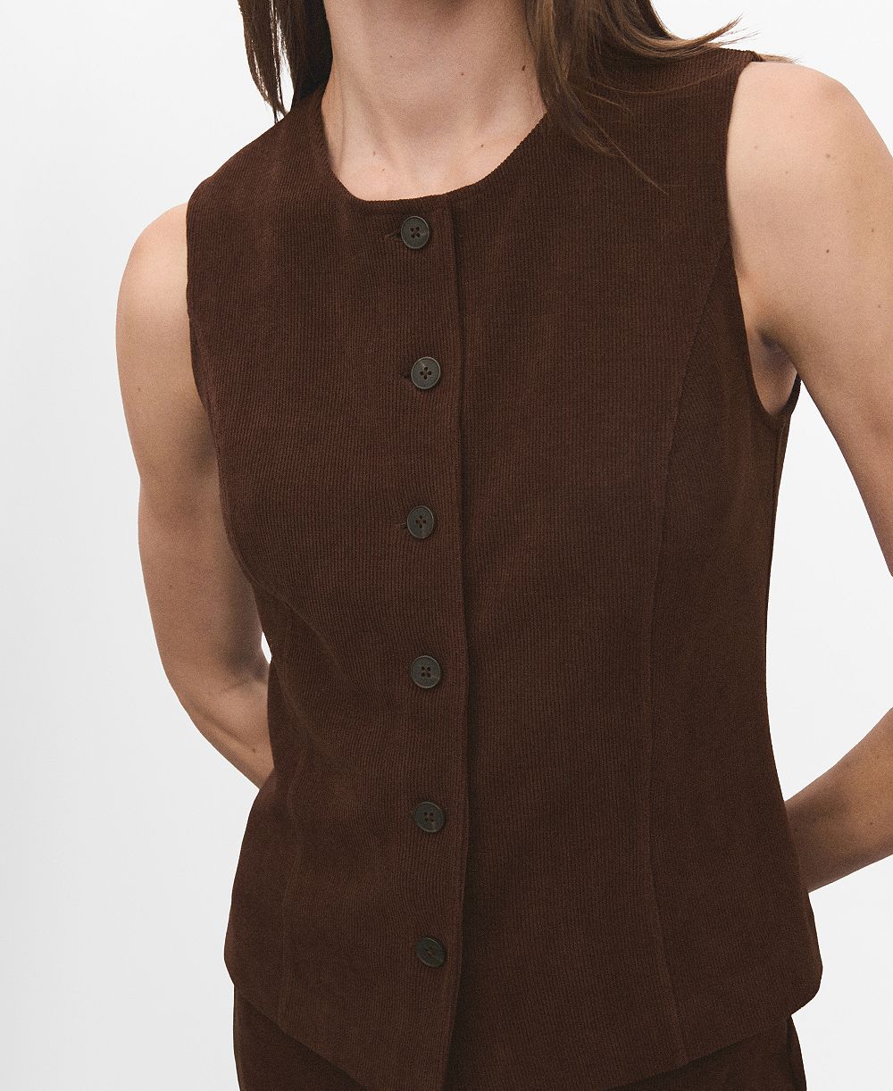 Mango Women's Corduroy Suit Vest