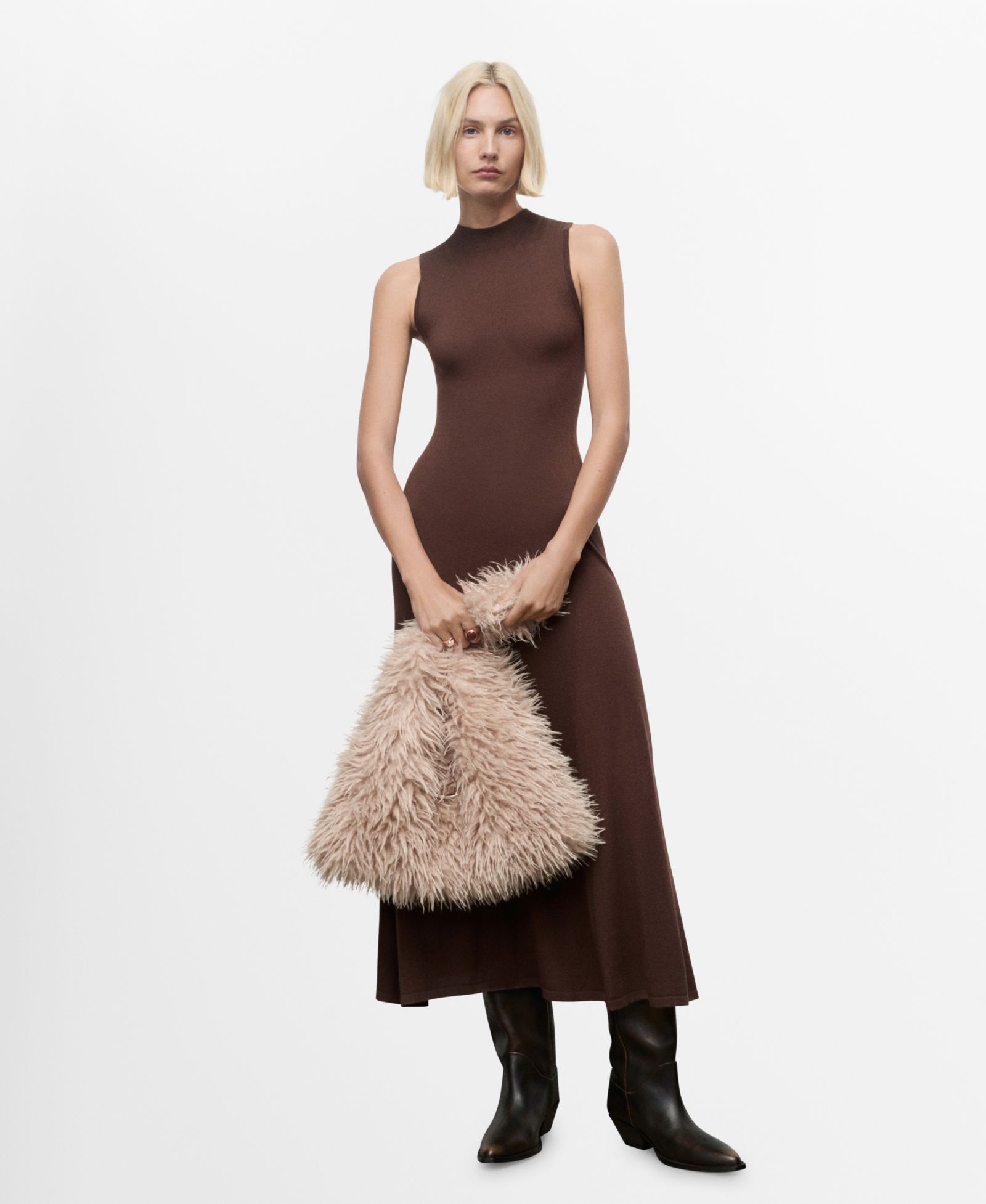 Mango Женское трикотажное платье Perkins-Neck