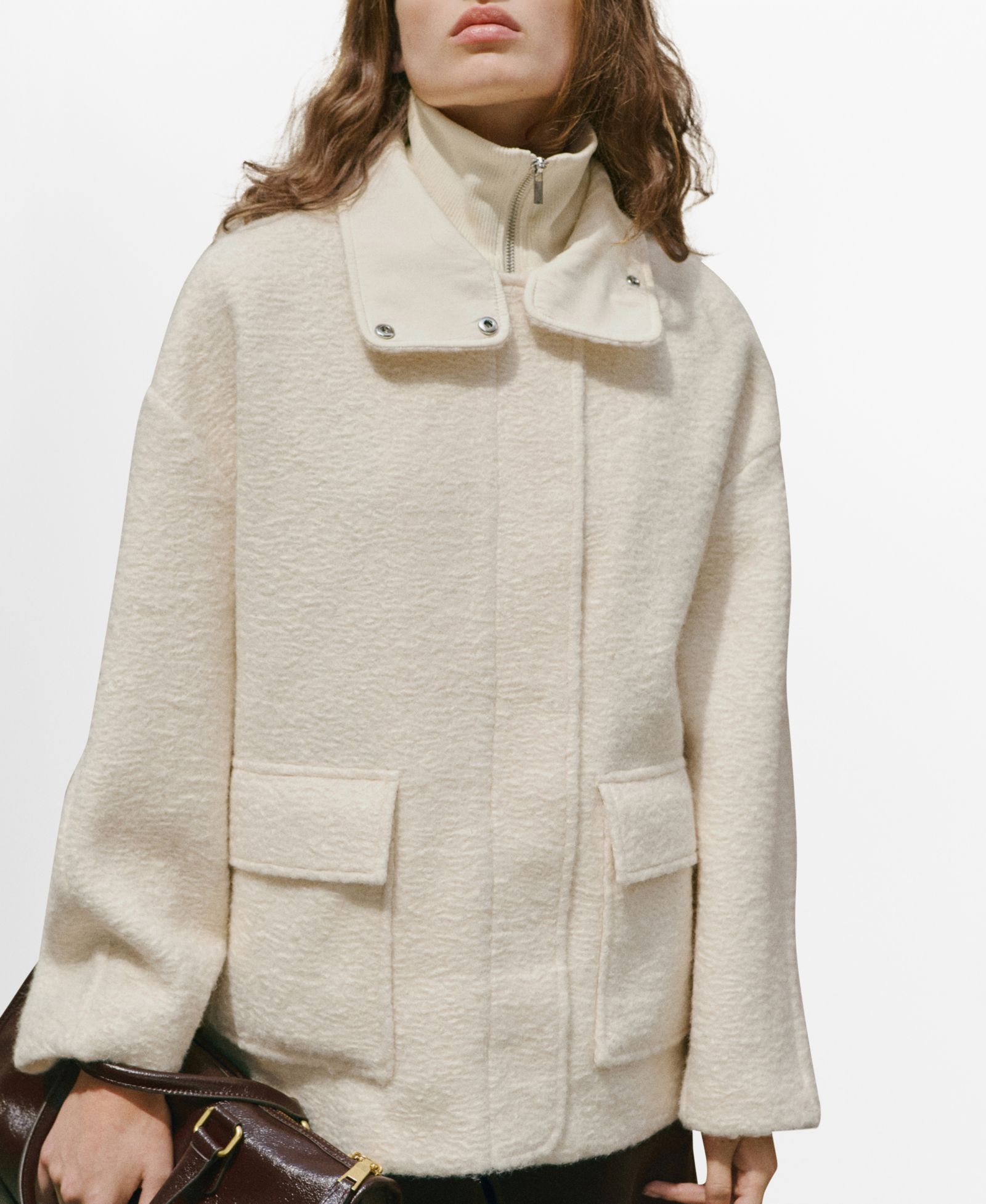 Женская куртка Mango High Neck Boucle