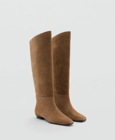 Mango Women's High-Leg Suede Boots