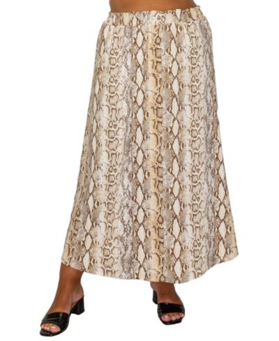 Женская макси-юбка COIN 1804 Plus Size Python Elastic Waist