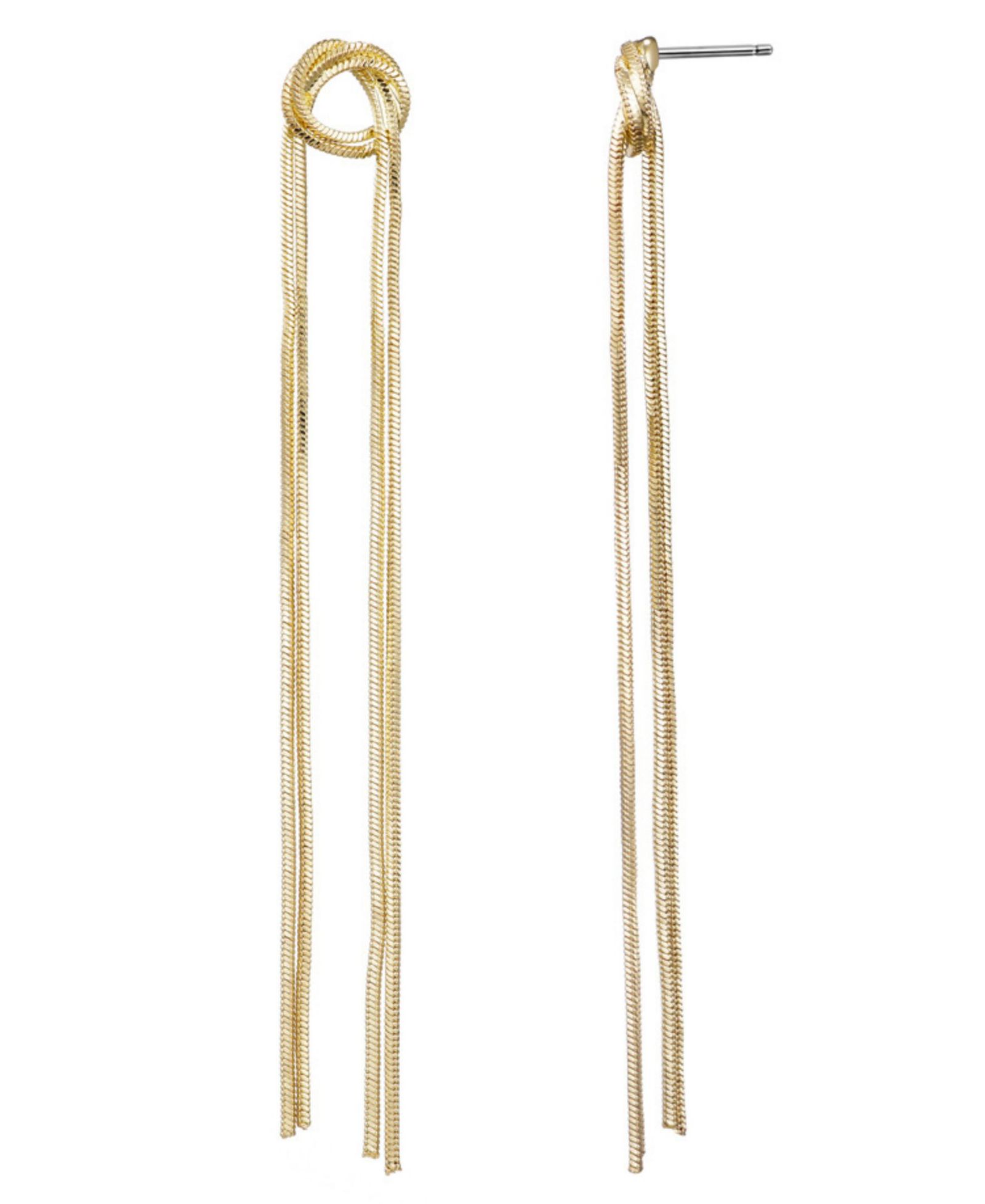 Серьги ADORNIA Gold Plated Slinky Rope Chain Sweeper