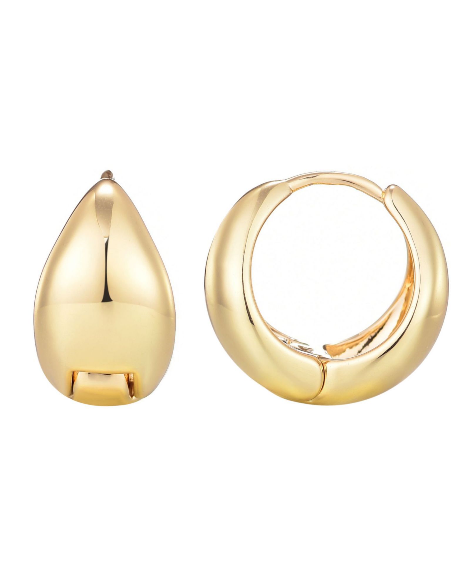 Серьги-кольца ADORNIA Gold Plated Purse Hoop