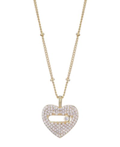Подвеска-кулон ADORNIA Gold Cubic Zirconia Heart