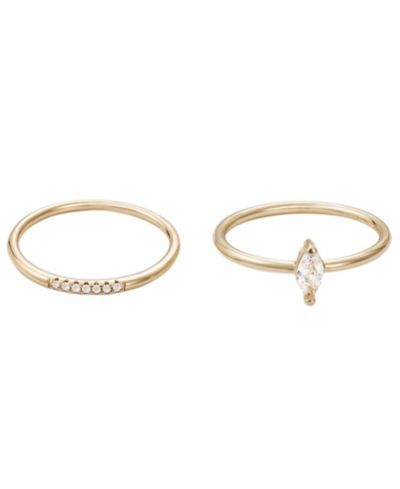 ADORNIA Cubic Zirconia Marquis Ring Set