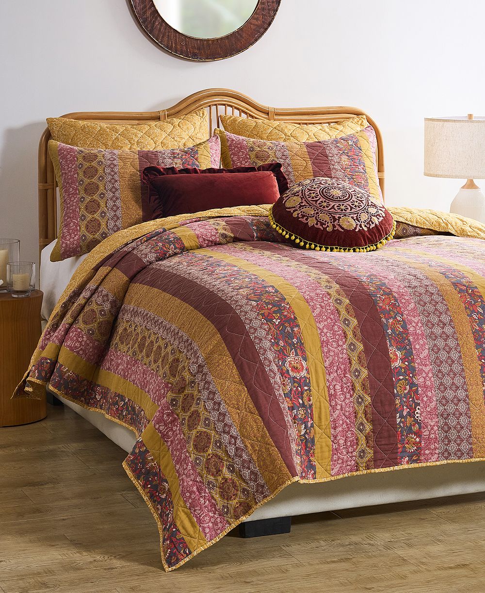 Комплект из 3 покрывал Greenland Home Fashions Marigold Vintage Boho, Full/Queen