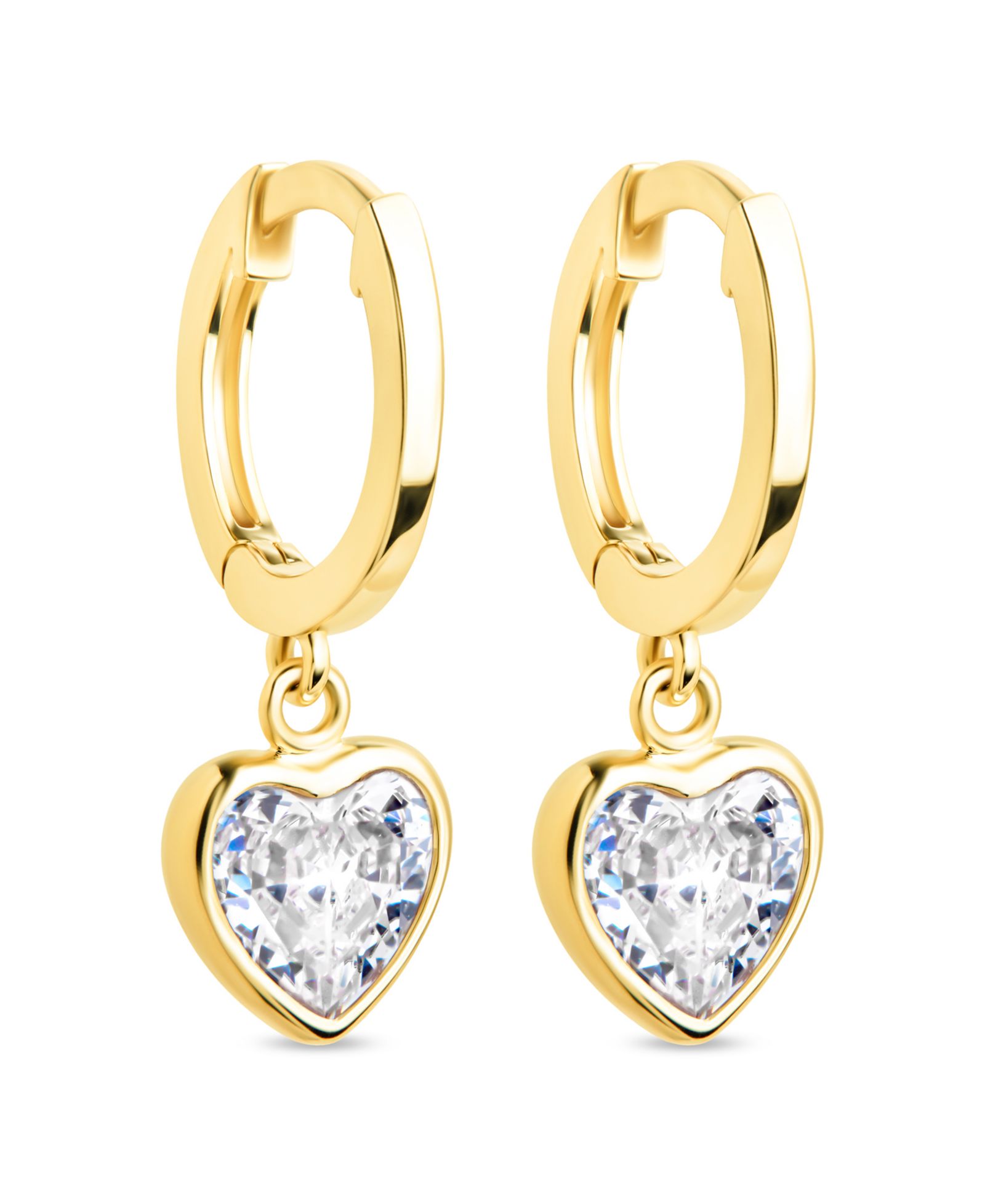 Sterling Forever Sterling Silver Lizzy CZ Heart Drop Earrings