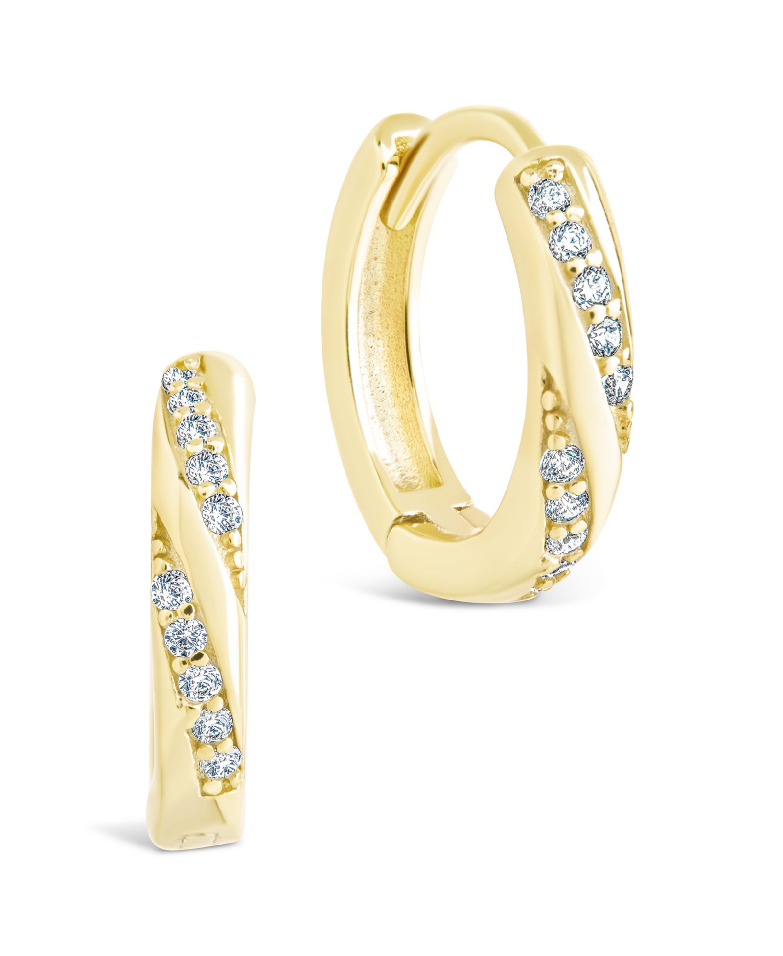 Серьги-кольца Sterling Forever Sterling Silver Adelise Micro Hoops